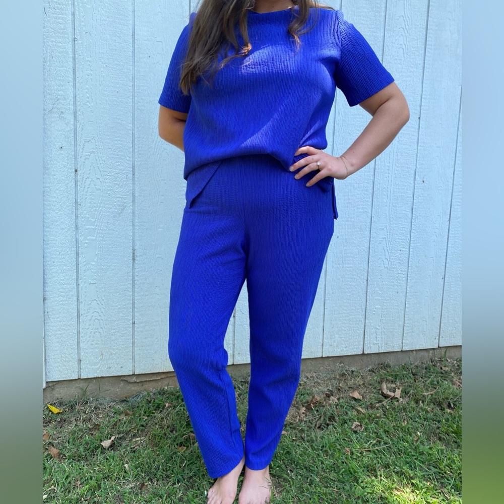 Vtg blue Worthington lounge wear set Large